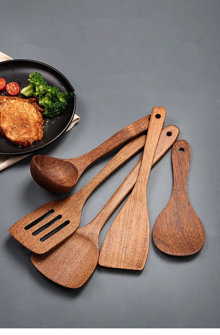 Wings of Wood Utensils Wooden Spoon Ladle Turner Long Shovel Tableware Utensilios de Cocina Skimmer Cooking Kitchen XB 032