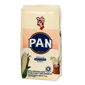 Harina pan maiz blanco y arroz 1kg