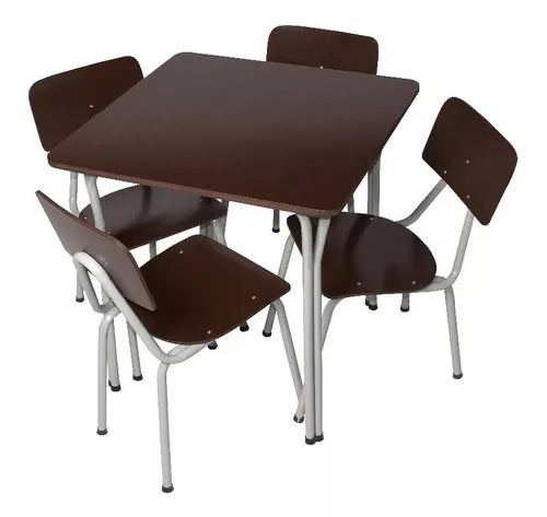 Juego Pantry Cuadrado Mesa y 4 Sillas