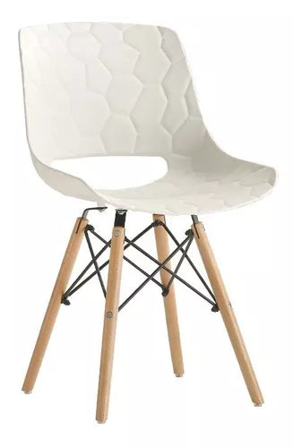 Silla Nordica Moderna Plastico blanco