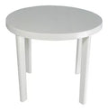 Mesa plastica redonda blanca