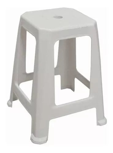 Banquito plástico blanco