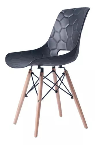 Silla Nordica Moderna Plastico negro