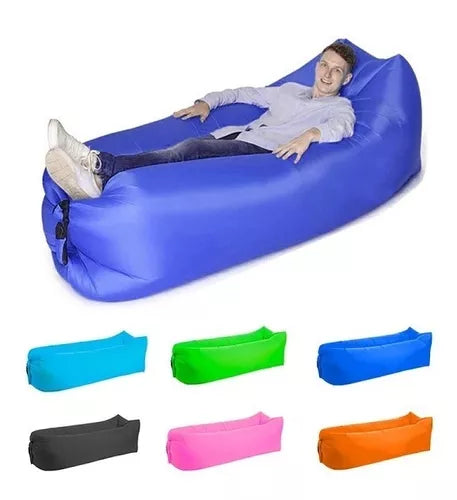 Puff Inflable Alargado Portatil