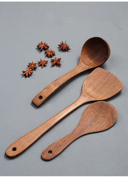 Wings of Wood Utensils Wooden Spoon Ladle Turner Long Shovel Tableware Utensilios de Cocina Skimmer Cooking Kitchen XB 032
