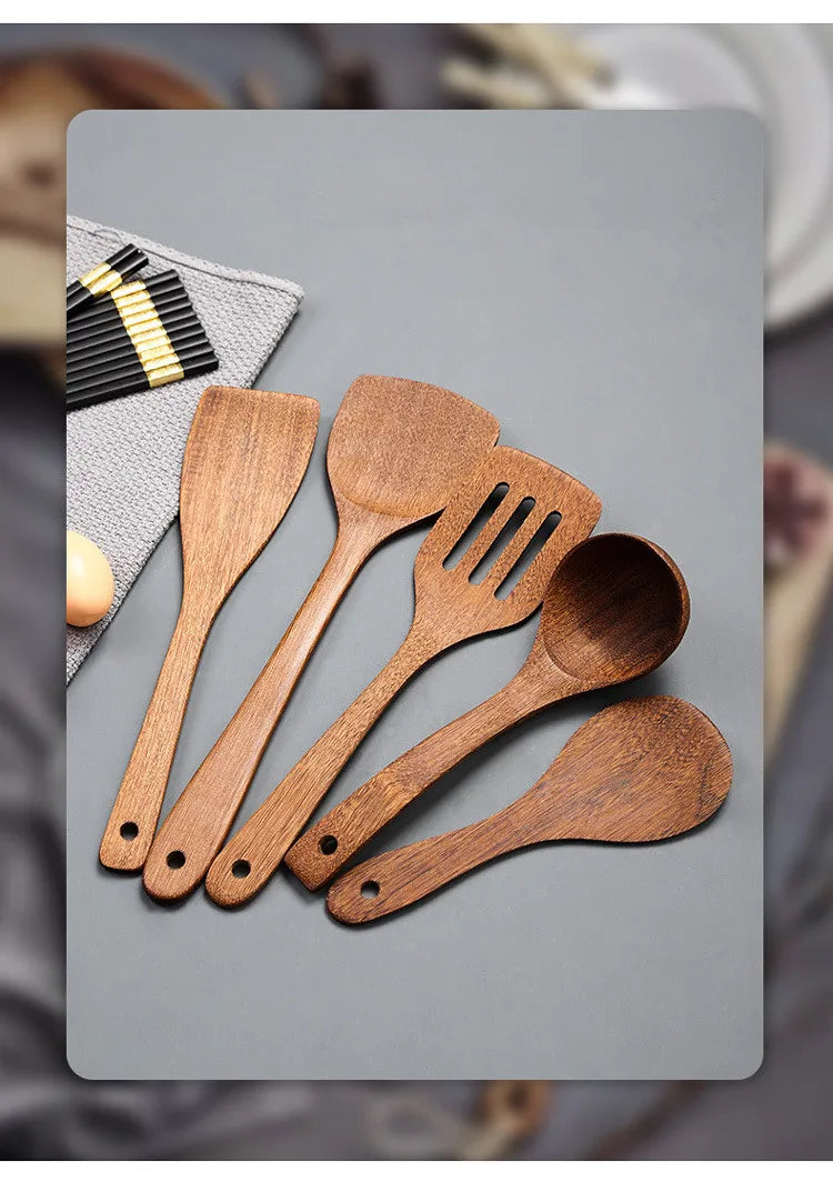 Wings of Wood Utensils Wooden Spoon Ladle Turner Long Shovel Tableware Utensilios de Cocina Skimmer Cooking Kitchen XB 032