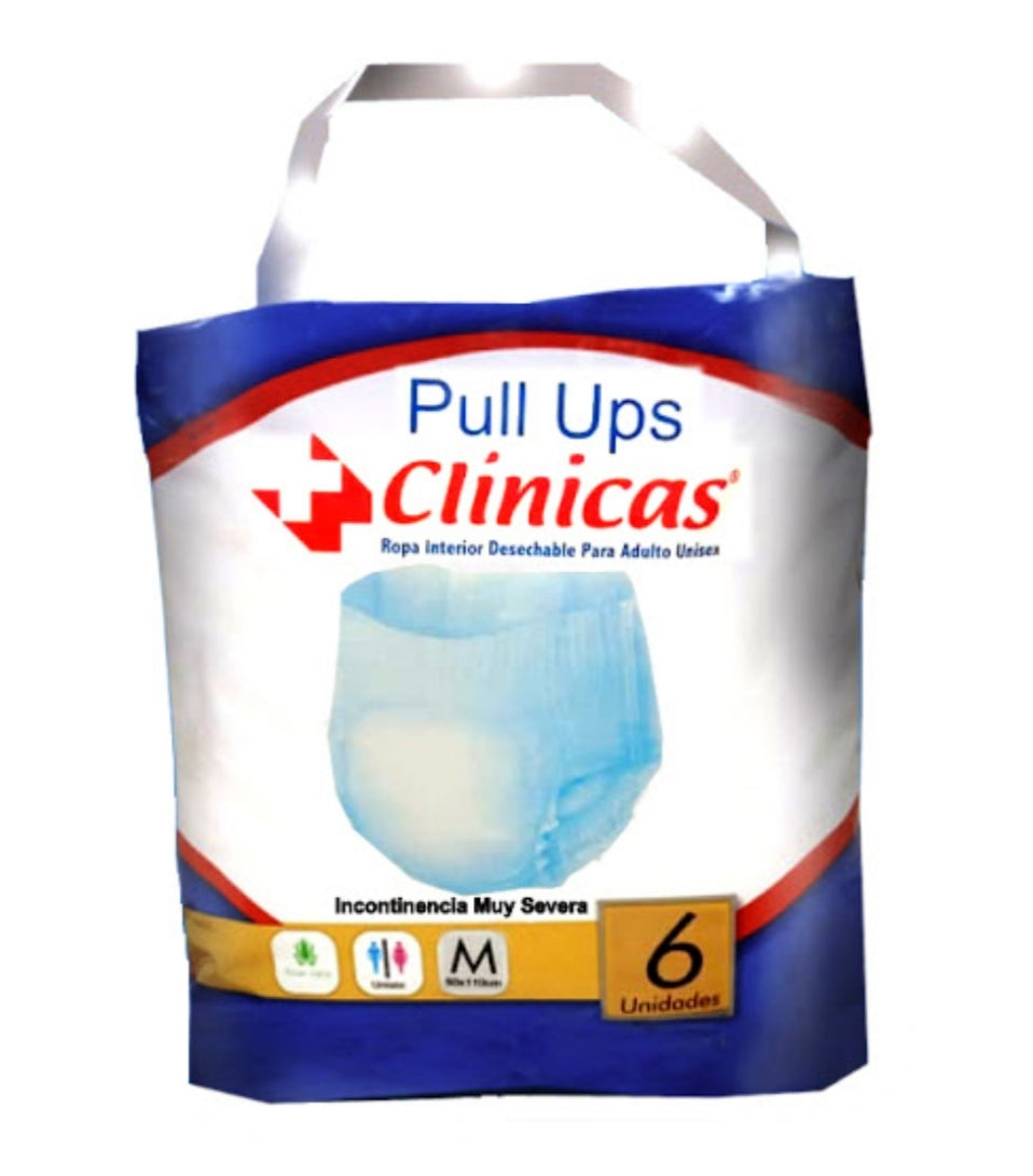Pants Clinicas Incontinencia M 6Unid pull ups