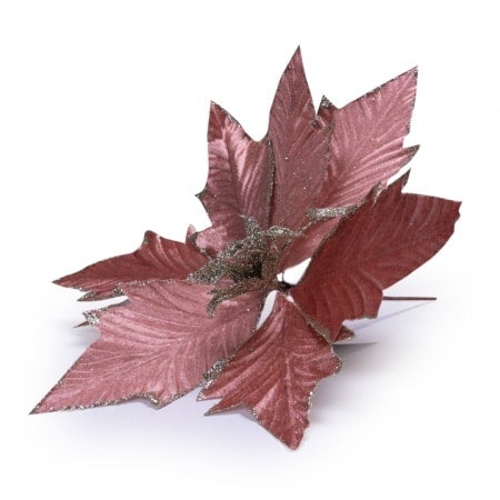 Flor navidad artificial rose gold