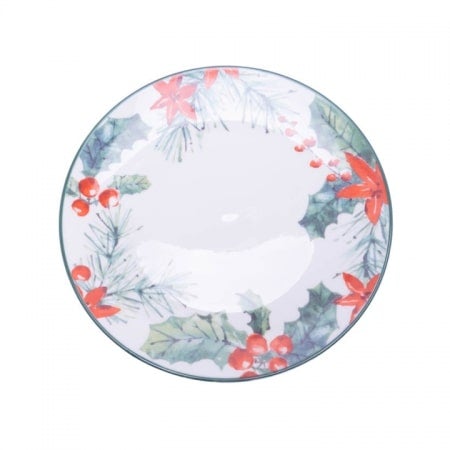 Plato llano de porcelana de navidad 19cm