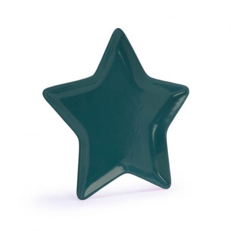 Plato en forma de estrella verde 26.2cm