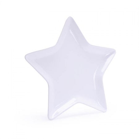 Plato en forma de estrella blanco 26.2cm