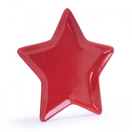 Plato en forma de estrella rojo 26.2cm