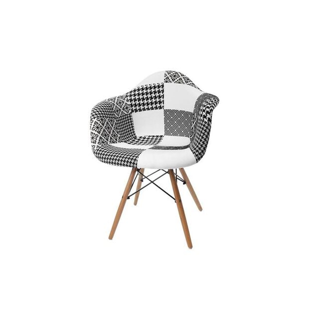 Silla Eames Tapizadas blanco y negro