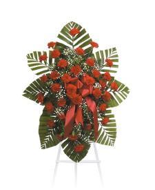 ARREGLO DE PIE CON CLAVELES ROJOS - Domi Delivery