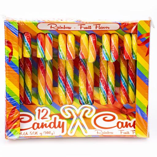 Bastones Navidad De Caramelo Arcoiris 100g - Domi Delivery