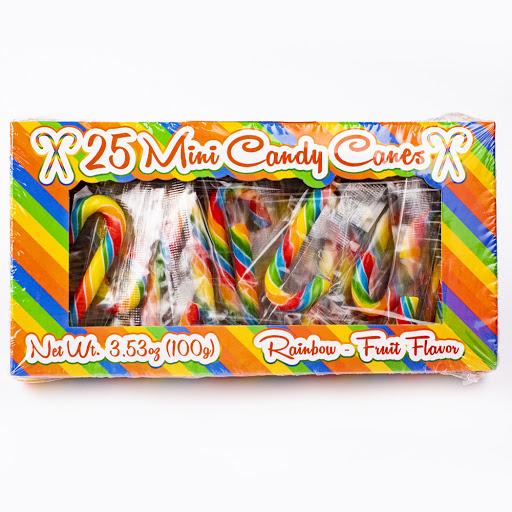 Bastones Navidad De Caramelo Arcoiris 144g - Domi Delivery