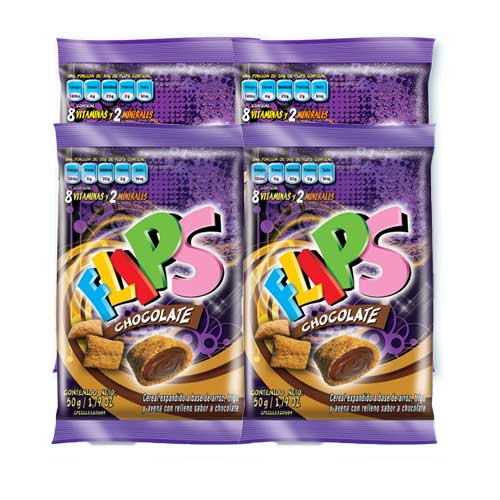 Cereal Flips Chocolate 50Gr 4U - Domi Delivery