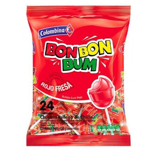 Chupeta Bon Bon Bum Fresa 24U - Domi Delivery
