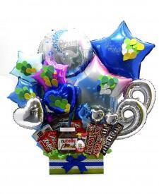 COFRE DE GLOBOS Y CHOCOLATES - Domi Delivery
