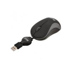 MOUSE USB RETRACTIL KLIPXTREME (KMO113) KARBON - Domi Delivery