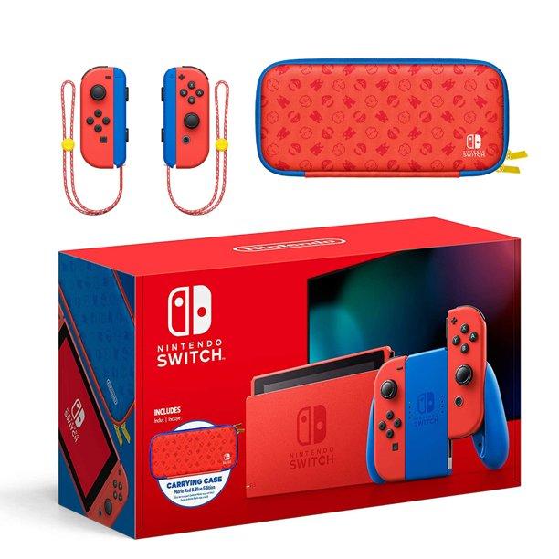 NINTENDO SWITCH V2 MARIO EDITION BLUE/RED - Domi Delivery
