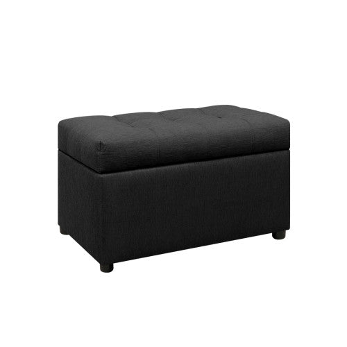 Puff Baúl tela negro