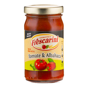 Salsa tomate y albahaca frescarini 190g