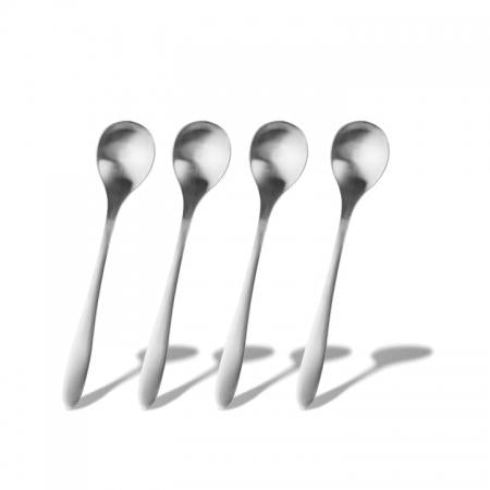 SET 4 CUCHARILLA DE TÉ PLATEADA MATE - Domi Delivery