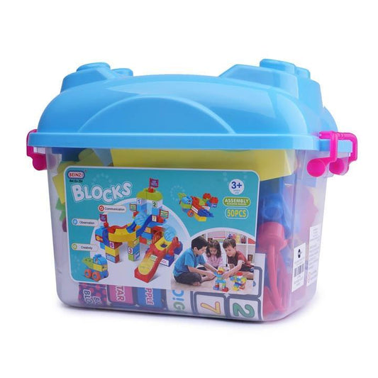 SET BLOQUES ARMABLES 50 PZS CON CAJA - Domi Delivery
