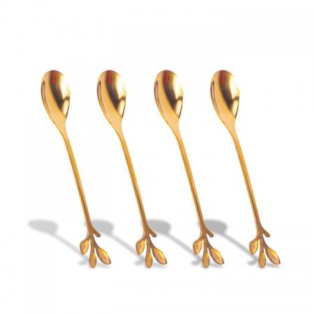 SET CUCHARILLAS 4PZS PARA TÉ DORADO - Domi Delivery