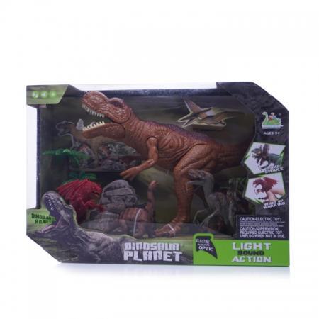SET DE DINOSAURIOS CON LUZ SONIDO PLÁSTICO - Domi Delivery