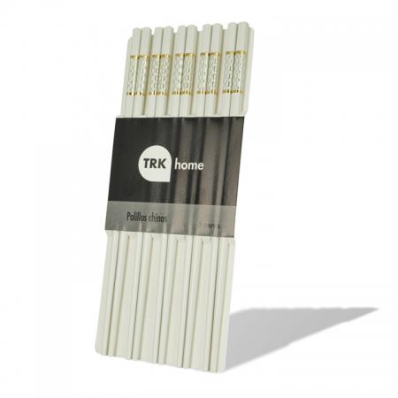 SET DE PALILLOS CHINO BLANCO CON DORADO - Domi Delivery