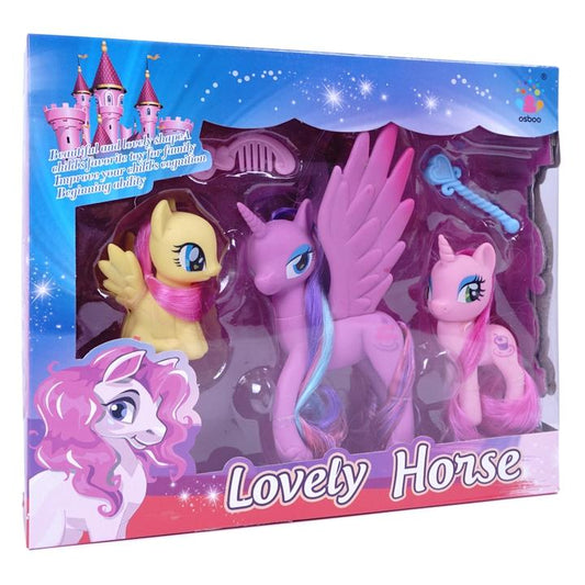 SET DE PONY 5PZS Y ACCESORIOS MORADO - Domi Delivery