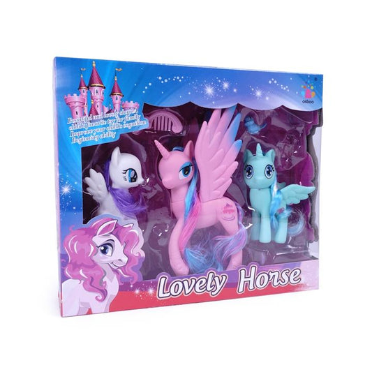 SET DE PONY 5PZS Y ACCESORIOS ROSADO - Domi Delivery