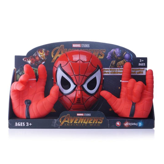 SET MÁSCARA Y GUANTES SPIDERMAN AVENGERS - Domi Delivery