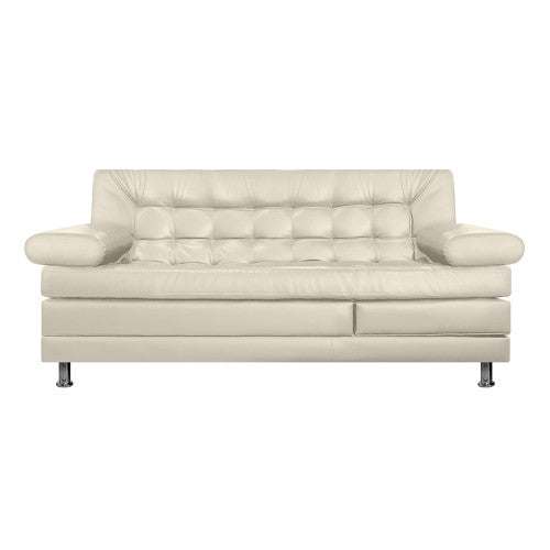 Sofá Cama Multifuncional cuero sintético beige
