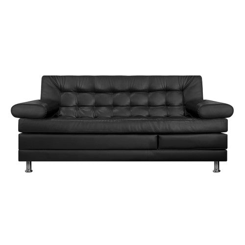 Sofá Cama Multifuncional Cuero sintetico negro