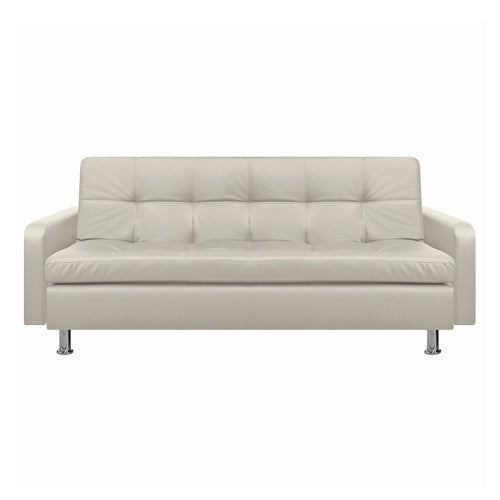 Sofá Cama Sophie beige cuero sintetico
