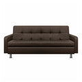 Sofá Cama Sophie cafe cuero sintetico