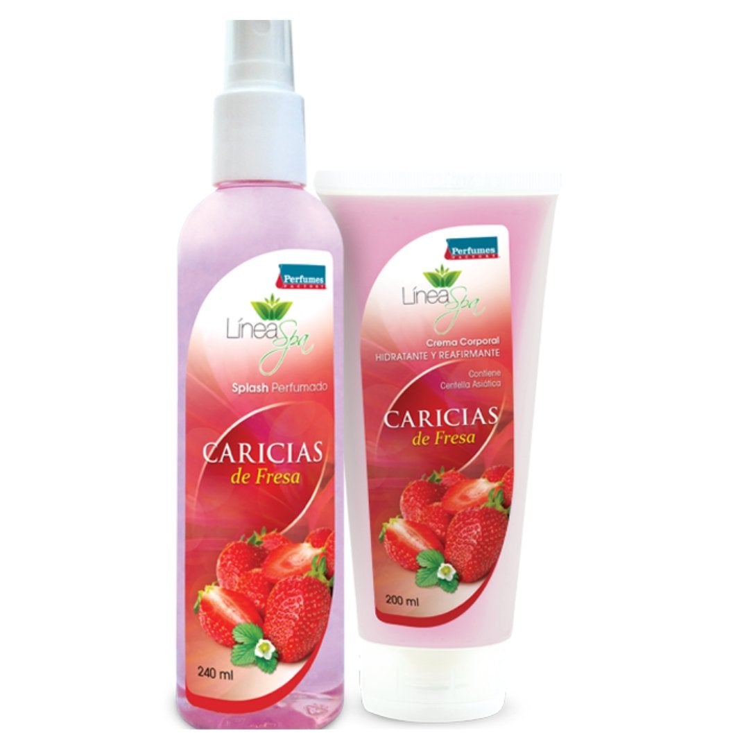 Splash y crema corporal Caricias de Fresa - Domi Delivery