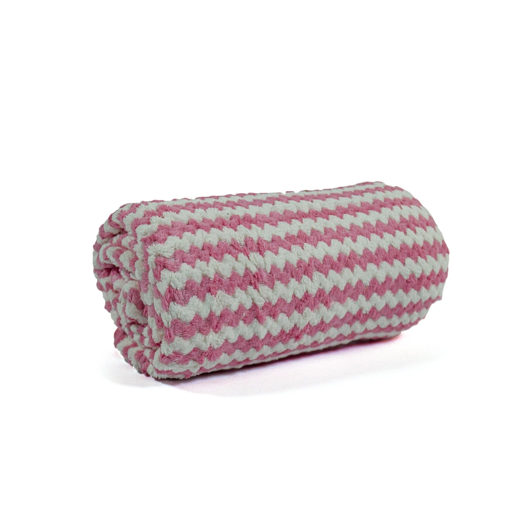 TOALLA DE MICROFIBRA ROSADO CON BLANCO - Domi Delivery