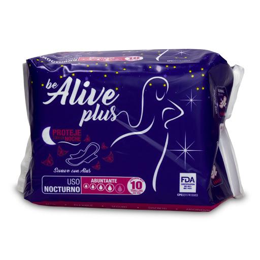 Toalla Sanitaria Alive Noche Fujo Ab. 10u - Domi Delivery