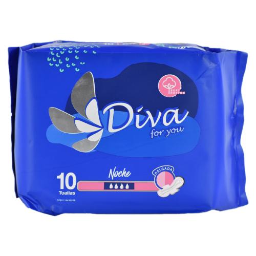Toalla Sanitaria Diva Delgada Noche 10U - Domi Delivery
