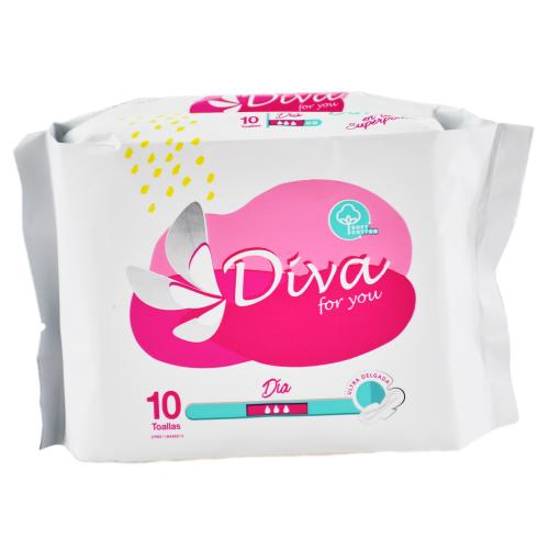 Toalla Sanitaria diva Ultradelgada Dia c/alas 10U - Domi Delivery