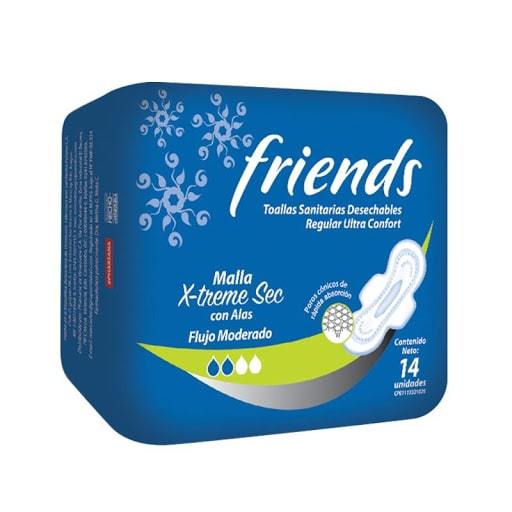 Toalla Sanitaria Friends malla 14u - Domi Delivery