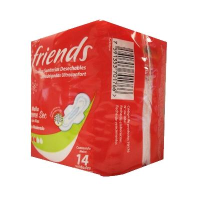 Toalla Sanitaria Friends Tela Ultradelgada 14u - Domi Delivery