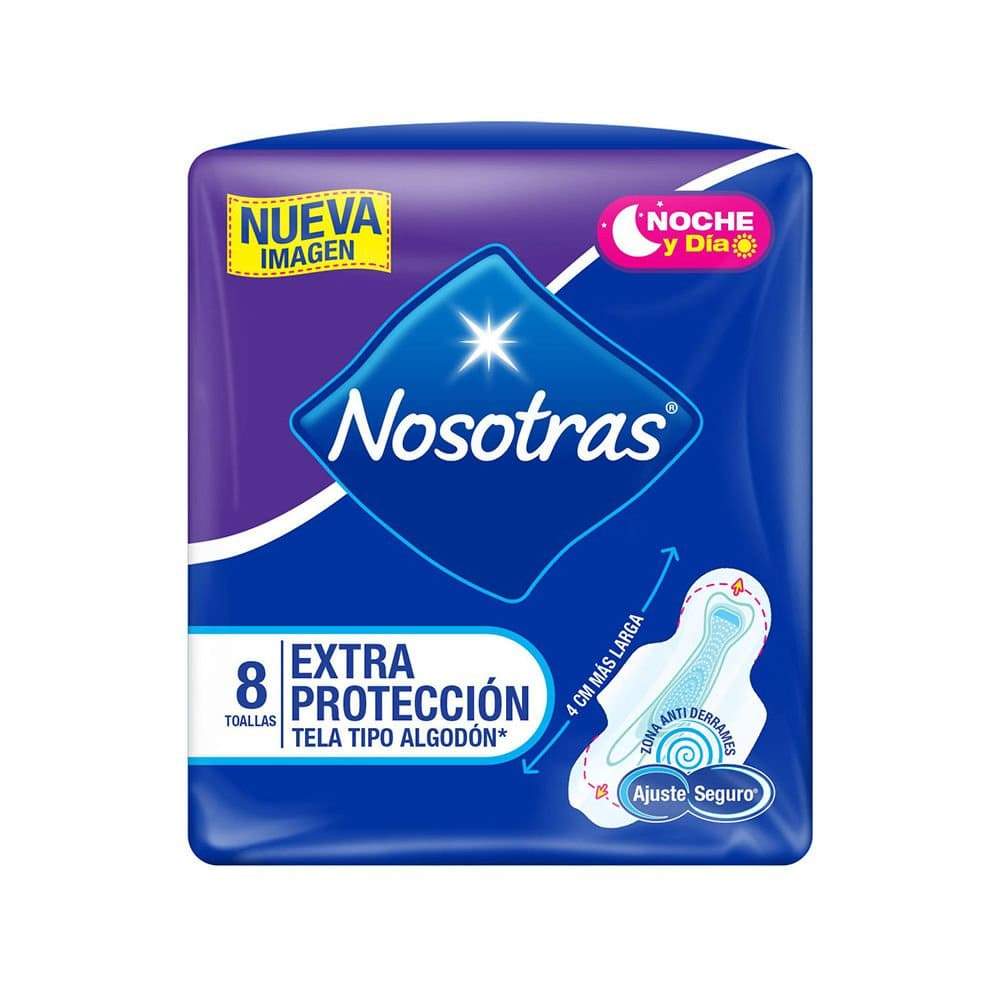 Toalla Sanitaria Nosotras Proteccion Algodon 8u - Domi Delivery