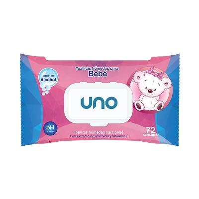 Toallas Humedas Uno Rosa 72u - Domi Delivery