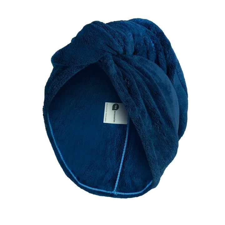 TURBANTE DE MICROFIBRA AZUL OSCURO - Domi Delivery