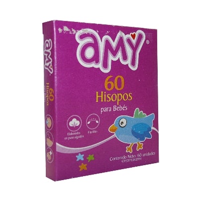 Hisopos Amy Para Bebes 60u
